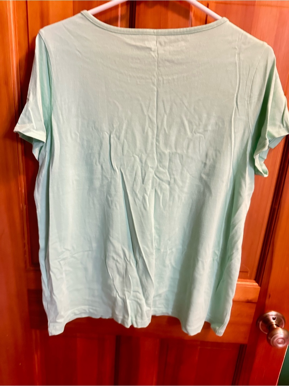 Kim Rogers Mint Short-Sleeve Scoop Neck Top with Embroidered Yoke - Picture 4 of 6